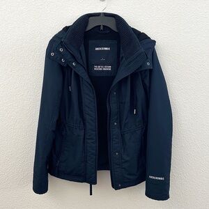 Abercrombie Fitch Women's Bomber All Season Weather Warrior Jacket Navy S